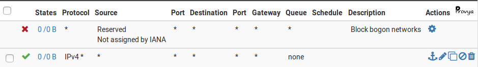 Création d'une règle de firewall sous pfSense