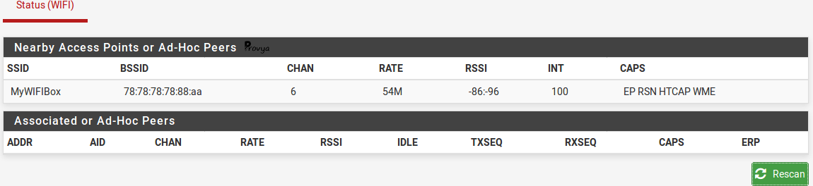 Scanner les autres réseaux wifi visibles (pfSense)