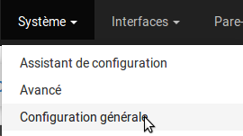 pfSense menu System - General Setup