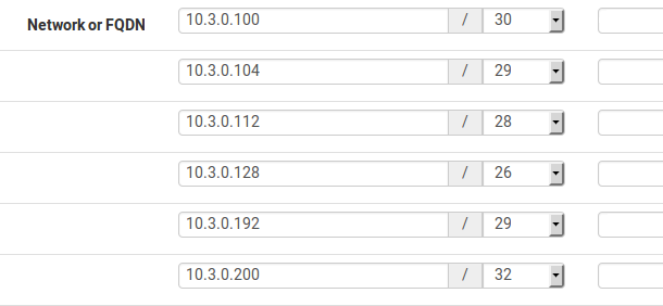 Exemple intervalle adresses IP alias - pfSense - Provya