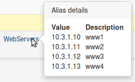 Visualisation des alias dans les règles de filtrage sous pfSense - Provya