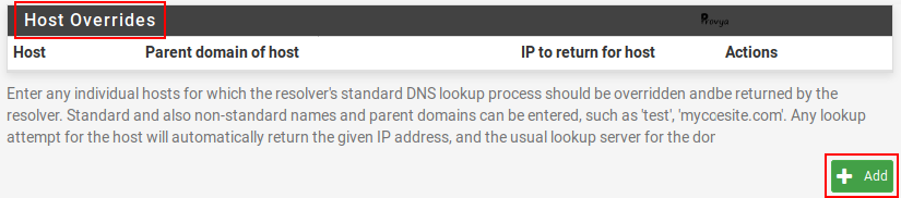 Ajouter une entrée DNS (host overrides) sous pfSense - Provya