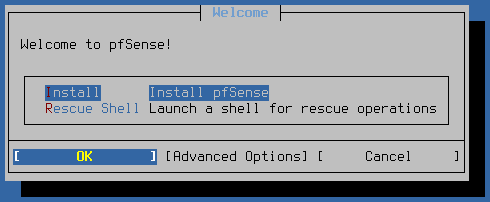 Installation pfSense