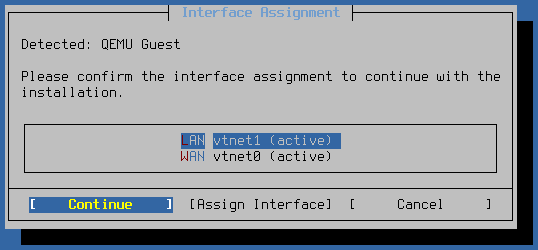 Validation configuration pfSense