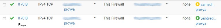 exemple règle de firewall - pfSense - Provya
