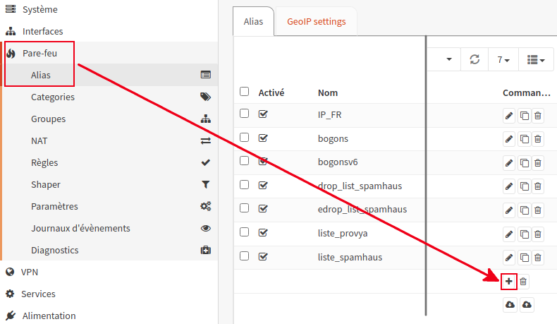 Configuration de la liste DROP de SpamHaus - OPNsense - Provya