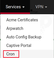 Menu Services > cron - pfSense - Provya