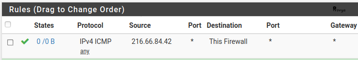 Autoriser ping sur l'interface WAN de pfSense - Provya